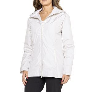 Liv Outdoor Nimbus Birch Geo Hooded Mesh Lined Water Resistant Travel Jacket M